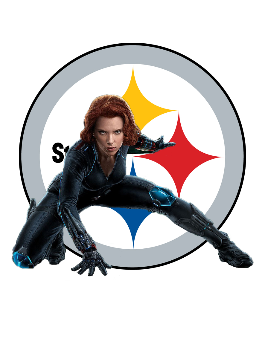 Pittsburgh Steelers Black Widow Logo vinyl decal